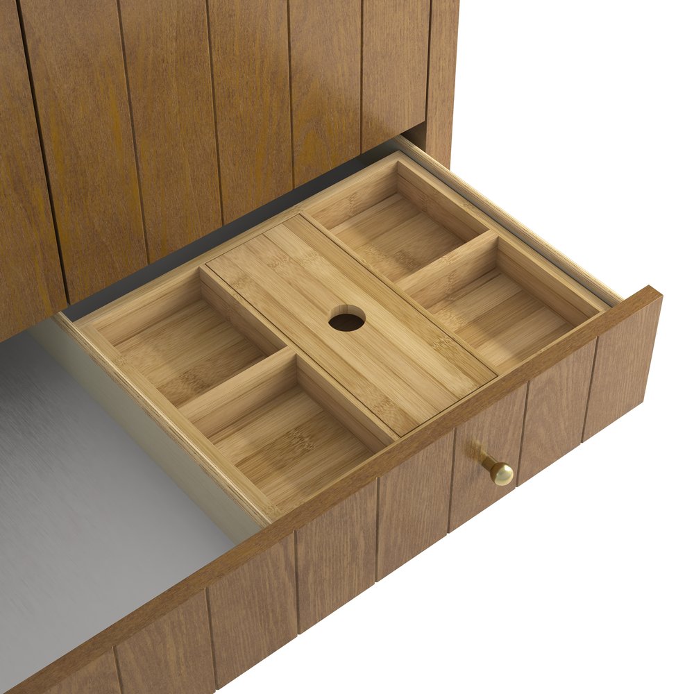 James Martin - Hudson 36" Single Vanity, Honey Oak w/ 3 CM Lime Delight Silestone Top - 435-V36-HNO-3LDL view 15