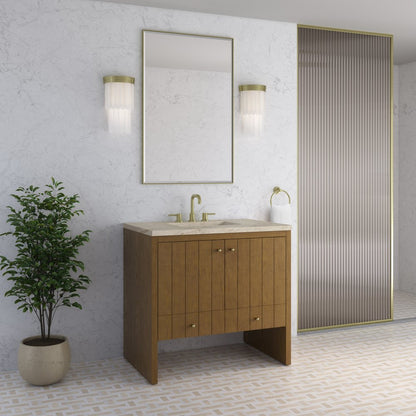 James Martin - Hudson 36" Single Vanity, Honey Oak w/ 3 CM Tajnar Eclos Top - 435-V36-HNO-3TJR view 4