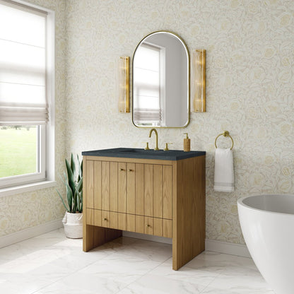 James Martin - Hudson 36" Single Vanity, Light Natural Oak w/ 3 CM Charcoal Soapstone Top - 435-V36-LNO-3CSP view 4