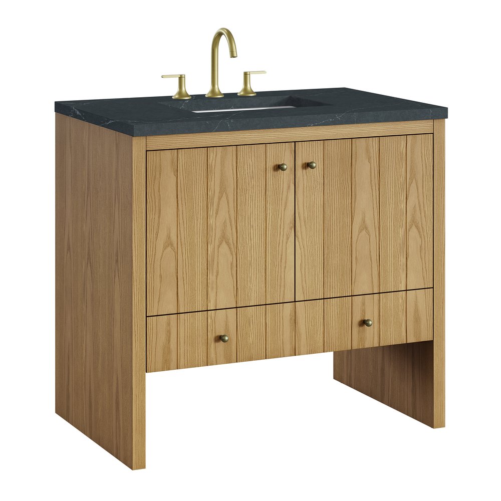 James Martin - Hudson 36" Single Vanity, Light Natural Oak w/ 3 CM Charcoal Soapstone Top - 435-V36-LNO-3CSP view 11