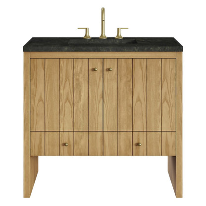 James Martin - Hudson 36" Single Vanity, Light Natural Oak, w/ 3 CM Phantome Eclos Top - 435-V36-LNO-3PHT view 1