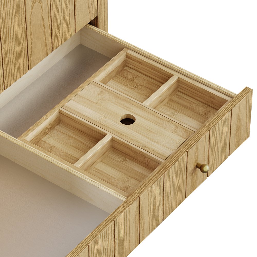 James Martin - Hudson 36" Single Vanity, Light Natural Oak, w/ 3 CM Siberian Silestone Top - 435-V36-LNO-3SFR view 15
