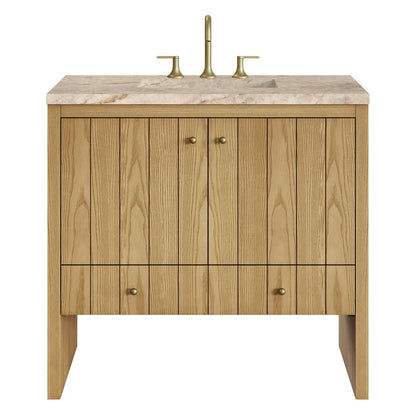 James Martin - Hudson 36" Single Vanity, Light Natural Oak, w/ 3 CM Tajnar Eclos Top - 435-V36-LNO-3TJR view 1