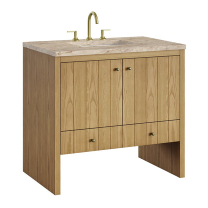 James Martin - Hudson 36" Single Vanity, Light Natural Oak, w/ 3 CM Tajnar Eclos Top - 435-V36-LNO-3TJR view 11