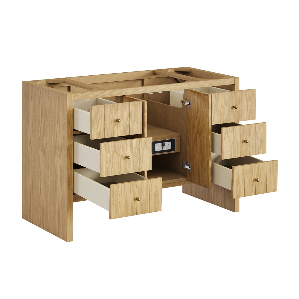 James Martin - Hudson 48" Single Vanity Cabinet, Light Natural Oak - 435-V48-M-LNO view 4