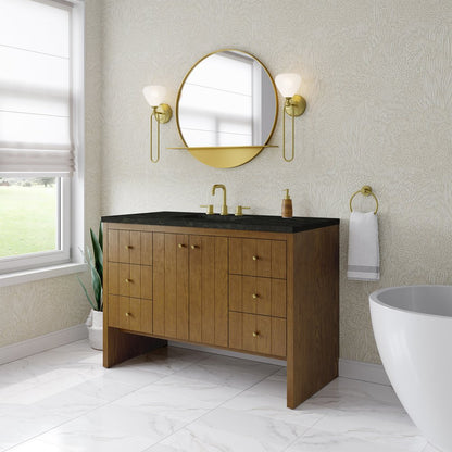 James Martin - Hudson 48" Single Vanity, Honey Oak w/ 3 CM Phantome Eclos Top - 435-V48-HNO-3PHT view 4