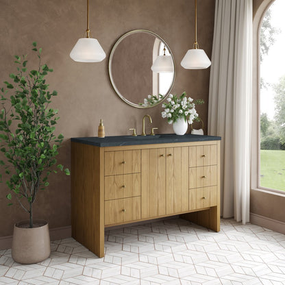 James Martin - Hudson 48" Single Vanity, Light Natural Oak w/ 3 CM Charcoal Soapstone Top - 435-V48-LNO-3CSP view 4