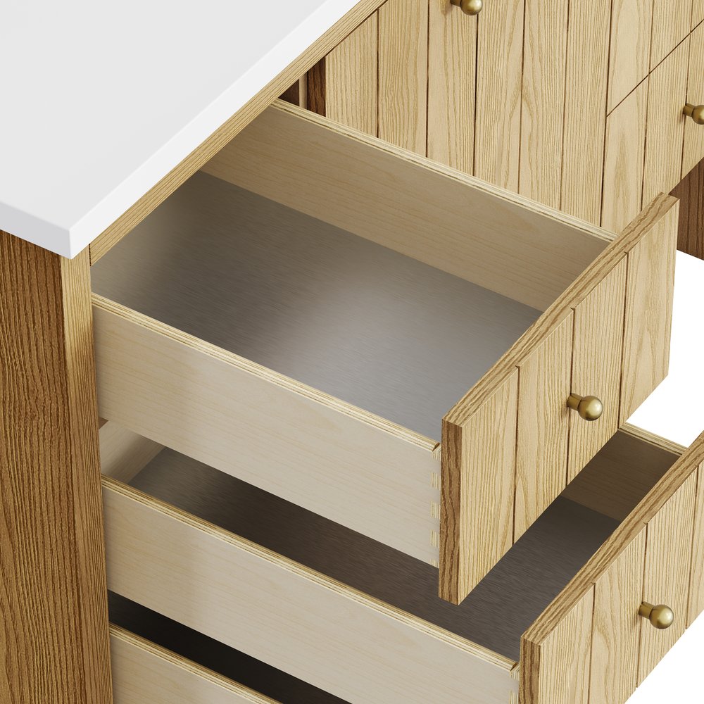 James Martin - Hudson 48" Single Vanity, Light Natural Oak w/ 3 CM Lime Delight Top - 435-V48-LNO-3LDL view 16