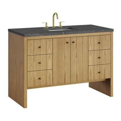 James Martin - Hudson 48" Single Vanity, Light Natural Oak w/ 3 CM Parisien Bleu Top - 435-V48-LNO-3PBL view 11