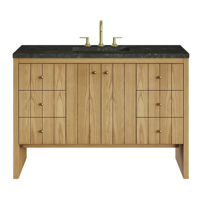 James Martin - Hudson 48" Single Vanity, Light Natural Oak, w/ 3 CM Phantome Eclos Top - 435-V48-LNO-3PHT view 1