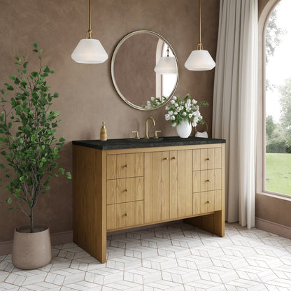 James Martin - Hudson 48" Single Vanity, Light Natural Oak, w/ 3 CM Phantome Eclos Top - 435-V48-LNO-3PHT view 4