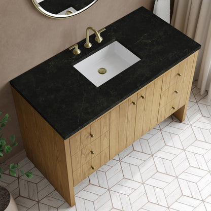 James Martin - Hudson 48" Single Vanity, Light Natural Oak, w/ 3 CM Phantome Eclos Top - 435-V48-LNO-3PHT view 8