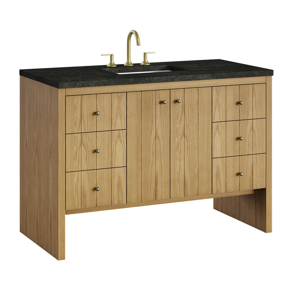 James Martin - Hudson 48" Single Vanity, Light Natural Oak, w/ 3 CM Phantome Eclos Top - 435-V48-LNO-3PHT view 11