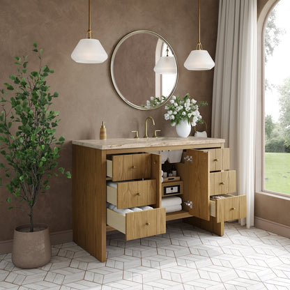 James Martin - Hudson 48" Single Vanity, Light Natural Oak, w/ 3 CM Tajnar Eclos Top - 435-V48-LNO-3TJR view 5