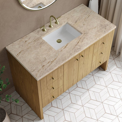 James Martin - Hudson 48" Single Vanity, Light Natural Oak, w/ 3 CM Tajnar Eclos Top - 435-V48-LNO-3TJR view 8