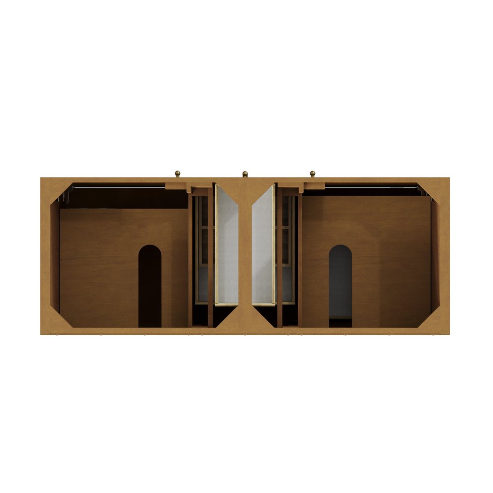 James Martin - Hudson 60" Double Vanity, Honey Oak w/ 3 CM Lime Delight Silestone Top - 435-V60D-HNO-3LDL view 6