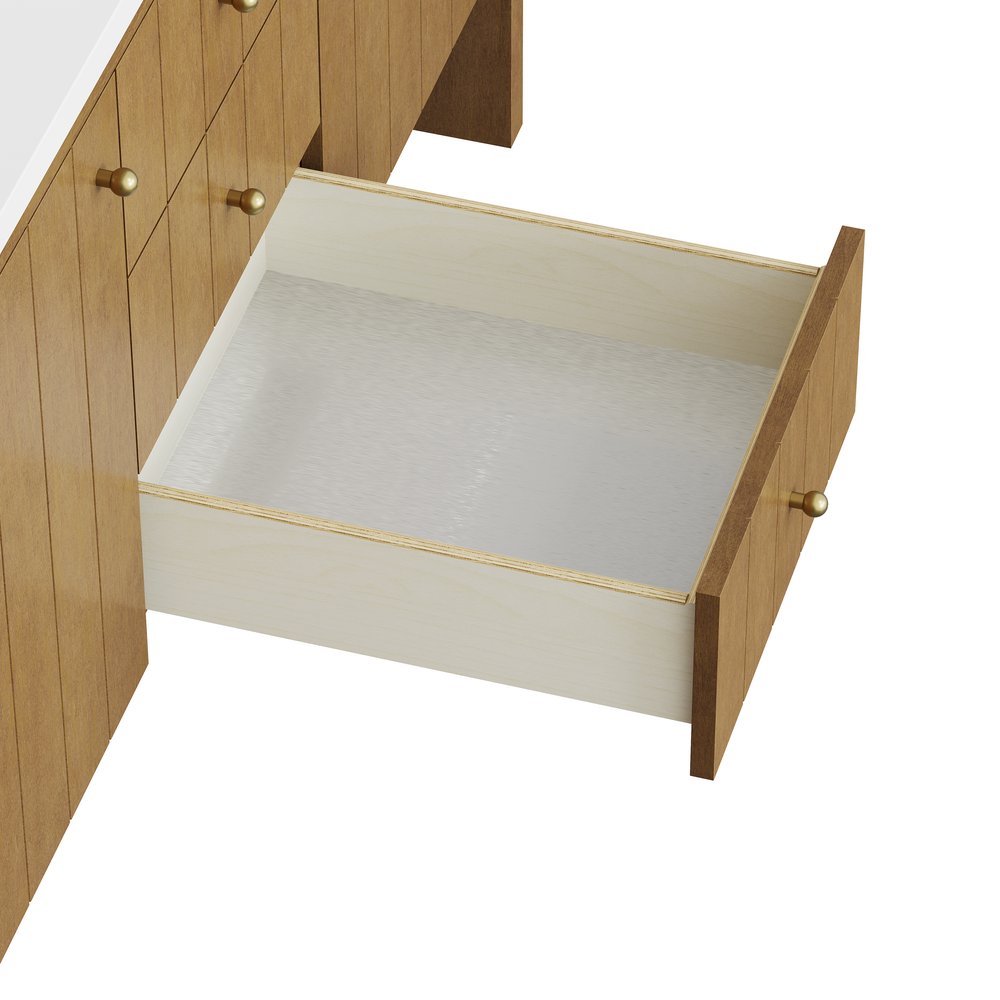 James Martin - Hudson 60" Double Vanity, Honey Oak w/ 3 CM Lime Delight Silestone Top - 435-V60D-HNO-3LDL view 16
