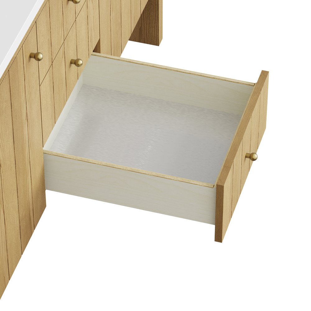 James Martin - Hudson 60" Double Vanity, Light Natural Oak w/ 3 CM Victorian Silver Top - 435-V60D-LNO-3VSL view 16