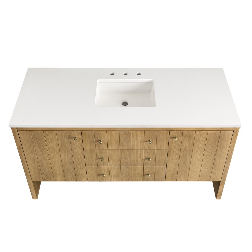 James Martin - Hudson 60" Single Vanity Cabinet, Light Natural Oak - 435-V60S-LNO view 4