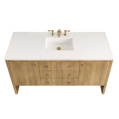 James Martin - Hudson 60" Single Vanity Cabinet, Light Natural Oak - 435-V60S-LNO view 5