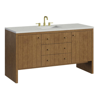 James Martin - Hudson 60" Single Vanity, Honey Oak w/ 3 CM Lime Delight Silestone Top - 435-V60S-HNO-3LDL view 11
