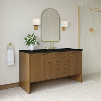 James Martin - Hudson 60" Single Vanity, Honey Oak w/ 3 CM Phantome Eclos Top - 435-V60S-HNO-3PHT view 4