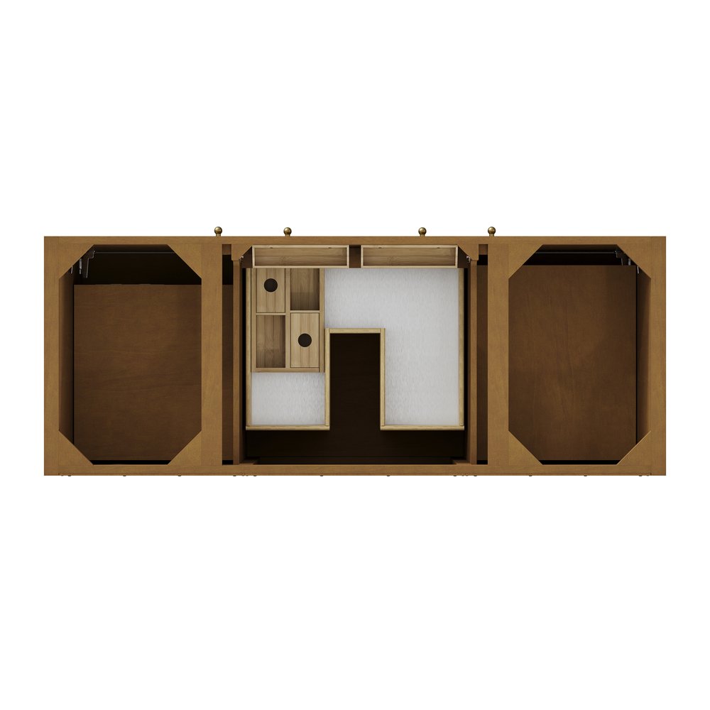 James Martin - Hudson 60" Single Vanity, Honey Oak w/ 3 CM Phantome Eclos Top - 435-V60S-HNO-3PHT view 6