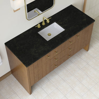 James Martin - Hudson 60" Single Vanity, Honey Oak w/ 3 CM Phantome Eclos Top - 435-V60S-HNO-3PHT view 8