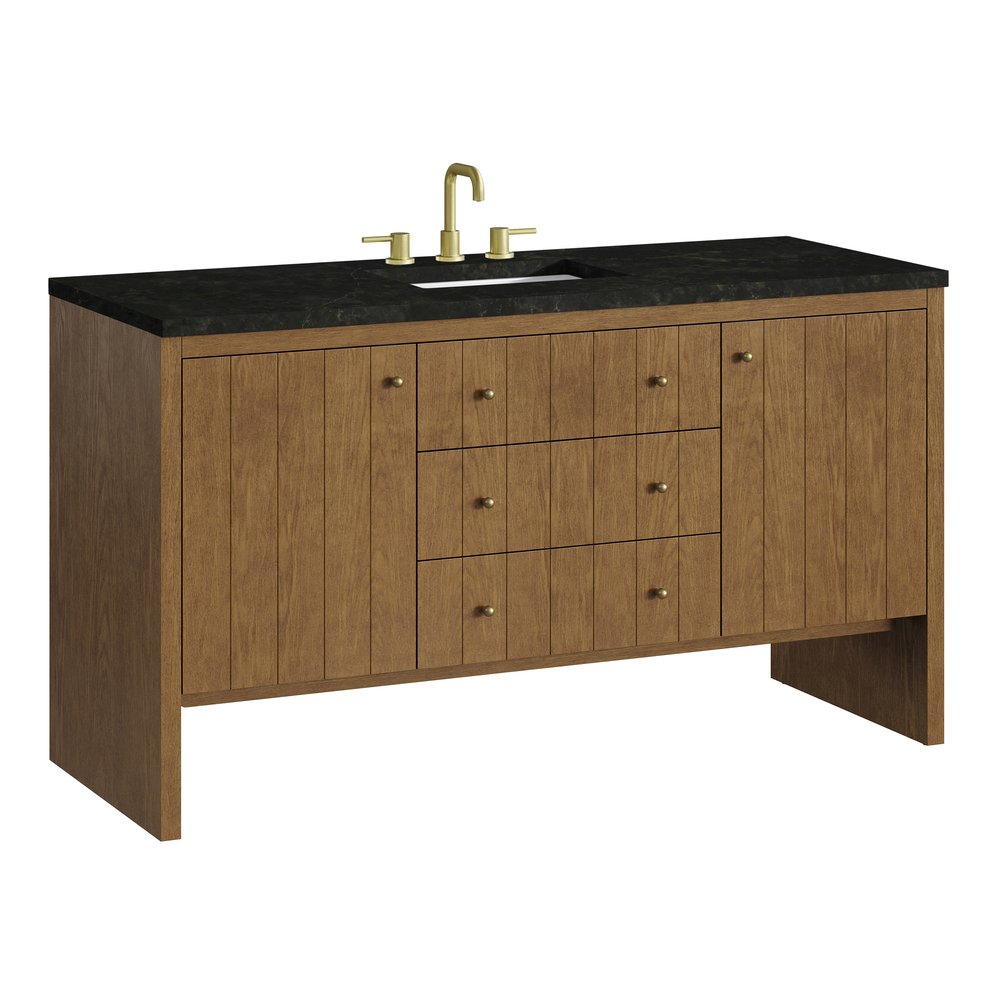 James Martin - Hudson 60" Single Vanity, Honey Oak w/ 3 CM Phantome Eclos Top - 435-V60S-HNO-3PHT view 11