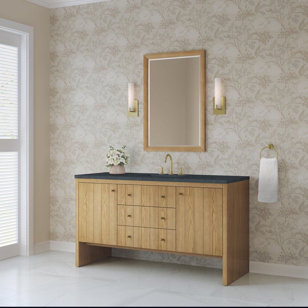 James Martin - Hudson 60" Single Vanity, Light Natural Oak w/ 3 CM Charcoal Soapstone Top - 435-V60S-LNO-3CSP view 4