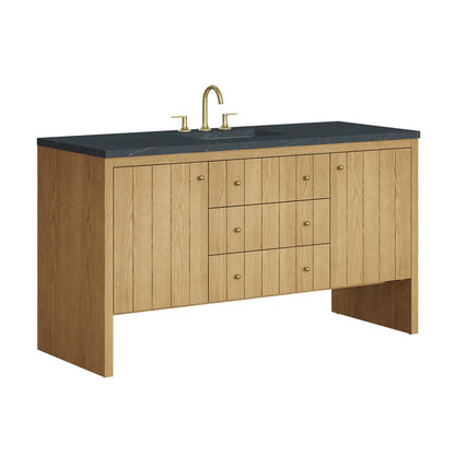 James Martin - Hudson 60" Single Vanity, Light Natural Oak w/ 3 CM Charcoal Soapstone Top - 435-V60S-LNO-3CSP view 11