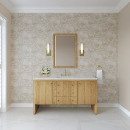 James Martin - Hudson 60" Single Vanity, Light Natural Oak w/ 3 CM Lime Delight Top - 435-V60S-LNO-3LDL view 3