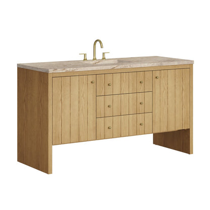 James Martin - Hudson 60" Single Vanity, Light Natural Oak, w/ 3 CM Tajnar Eclos Top - 435-V60S-LNO-3TJR view 11