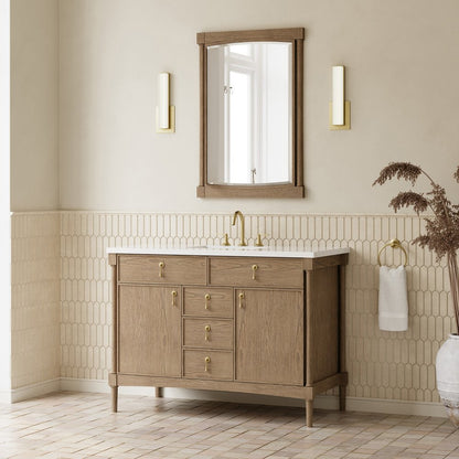 James Martin - Kinnsden 26" Mirror, Weathered Oak - D680-M26-WTO view 3