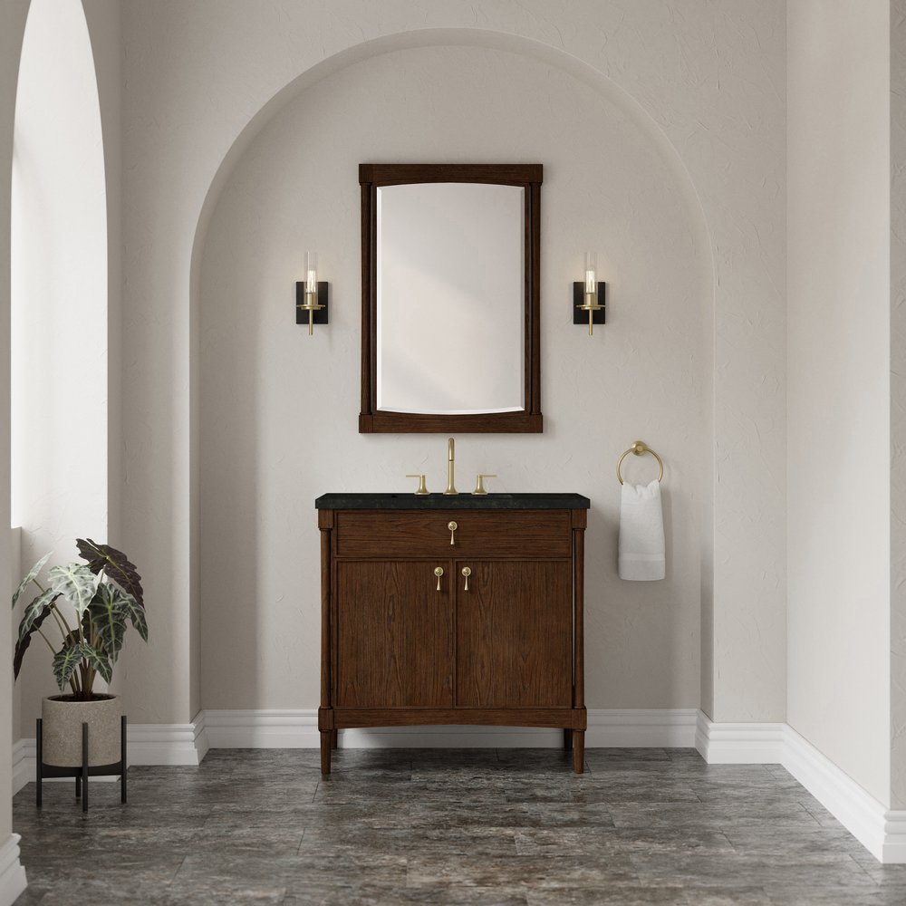 James Martin - Kinnsden 36" Single Vanity, Sable Oak w/ 3 CM Phantome Eclos Top - D680-V36-SBK-3PHT view 3