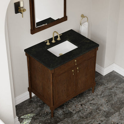 James Martin - Kinnsden 36" Single Vanity, Sable Oak w/ 3 CM Phantome Eclos Top - D680-V36-SBK-3PHT view 7