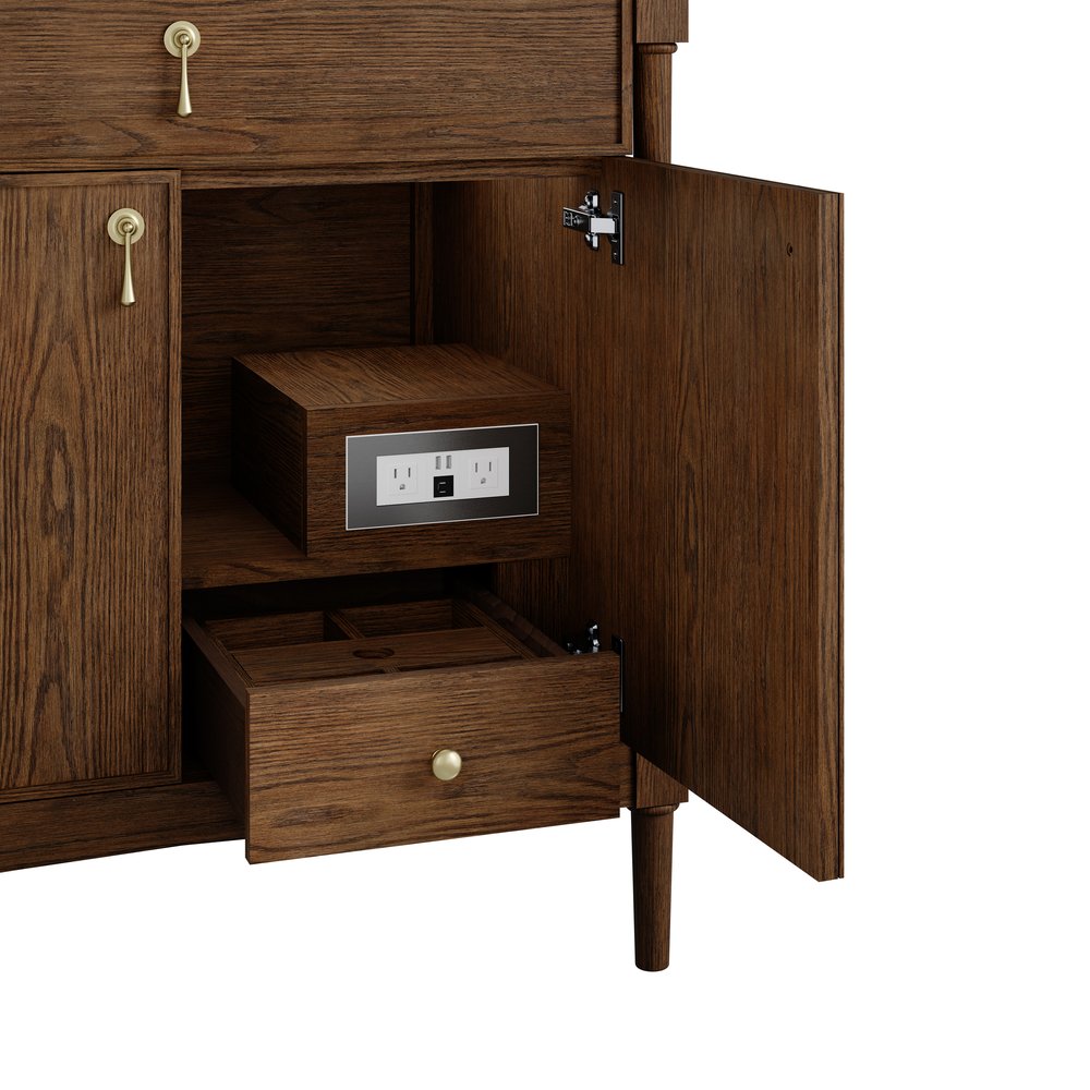 James Martin - Kinnsden 36" Single Vanity, Sable Oak w/ 3 CM Phantome Eclos Top - D680-V36-SBK-3PHT view 13