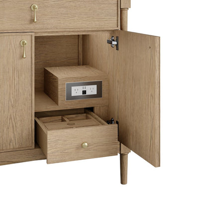 James Martin - Kinnsden 36" Single Vanity, Weathered Oak w/ 3 CM Ethereal Noctis Silestone Top - D680-V36-WTO-3ENC view 13