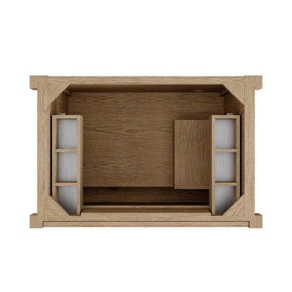 James Martin - Kinnsden 36" Single Vanity, Weathered Oak w/ 3 CM Phantome Eclos Top - D680-V36-WTO-3PHT view 6