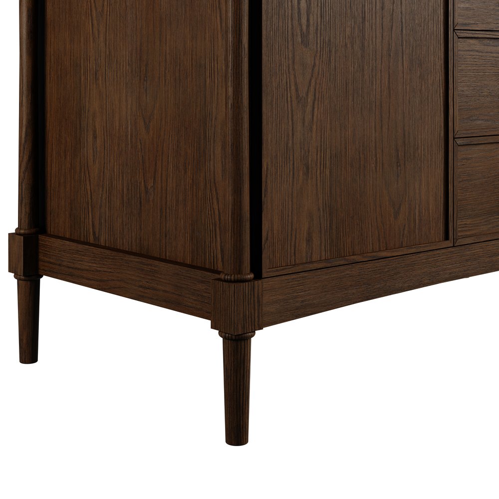 James Martin - Kinnsden 48" Single Vanity Cabinet, Sable Oak - D680-V48-SBK view 6