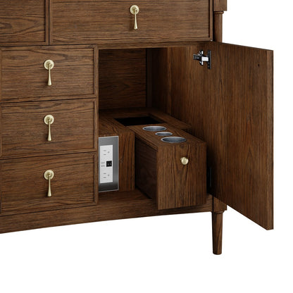James Martin - Kinnsden 48" Single Vanity Cabinet, Sable Oak - D680-V48-SBK view 7