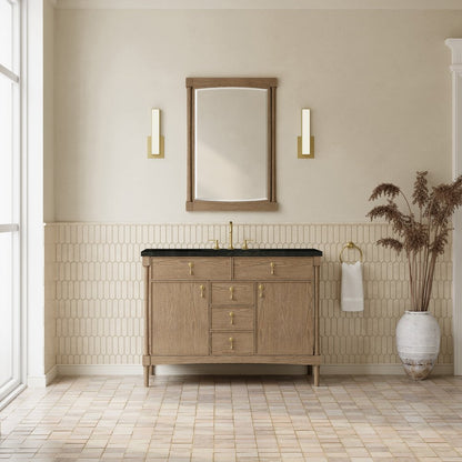 James Martin - Kinnsden 48" Single Vanity, Weathered Oak w/ 3 CM Phantome Eclos Top - D680-V48-WTO-3PHT view 3