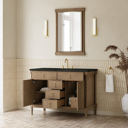 James Martin - Kinnsden 48" Single Vanity, Weathered Oak w/ 3 CM Phantome Eclos Top - D680-V48-WTO-3PHT view 5