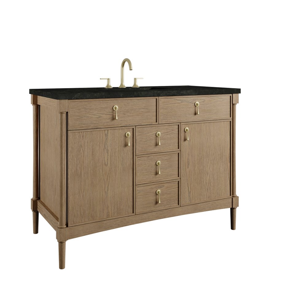James Martin - Kinnsden 48" Single Vanity, Weathered Oak w/ 3 CM Phantome Eclos Top - D680-V48-WTO-3PHT view 10