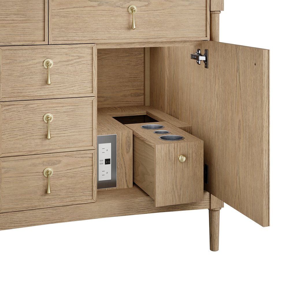 James Martin - Kinnsden 48" Single Vanity, Weathered Oak w/ 3 CM Phantome Eclos Top - D680-V48-WTO-3PHT view 13
