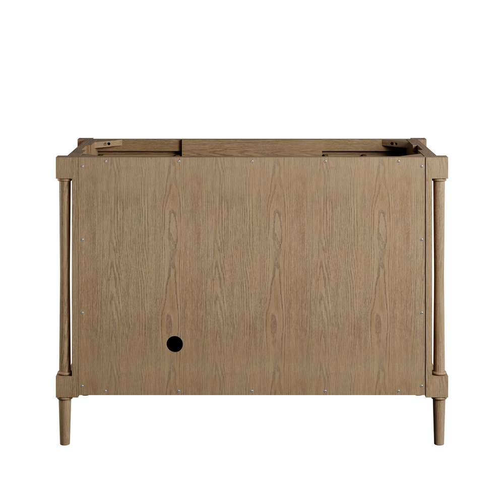 James Martin - Kinnsden 48" Single Vanity, Weathered Oak w/ 3 CM White Zeus Silestone Top - D680-V48-WTO-3WZ view 13