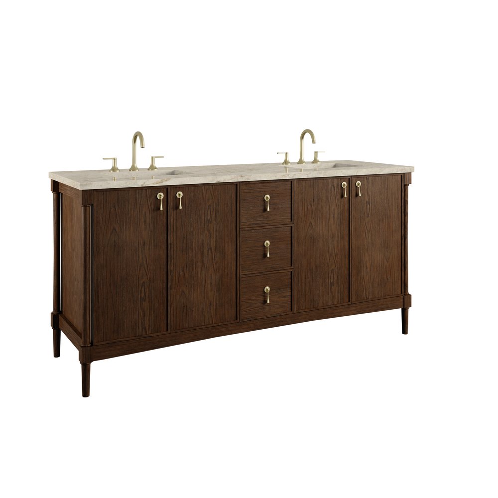 James Martin - Kinnsden 72" Double Vanity, Sable Oak w/ 3 CM Tajnar Eclos Top w/FreePower Wireless Charger - D680-V72-SBK-FTJR view 10
