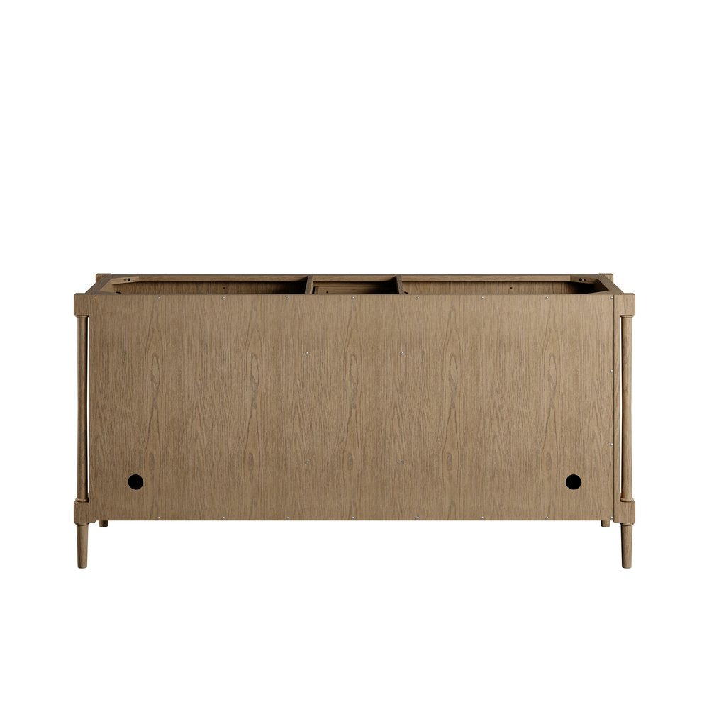 James Martin - Kinnsden 72" Double Vanity, Weathered Oak w/ 3 CM Charcoal Soapstone Silestone Top - D680-V72-WTO-3CSP view 9