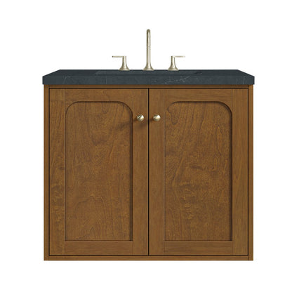 James Martin - Laurent 30" Single Vanity, Honey Oak w/ 3 CM Charcoal Soapstone Silestone Top - 545-V30-HNO-3CSP view 2