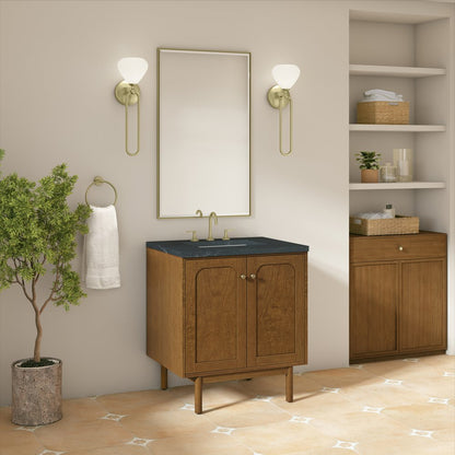 James Martin - Laurent 30" Single Vanity, Honey Oak w/ 3 CM Charcoal Soapstone Silestone Top - 545-V30-HNO-3CSP view 7
